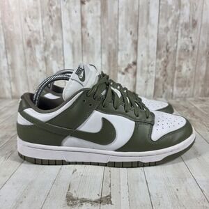 Nike Dunk Low Olive White Womens Sneakers DD1503-120 Leather Low Top Shoes